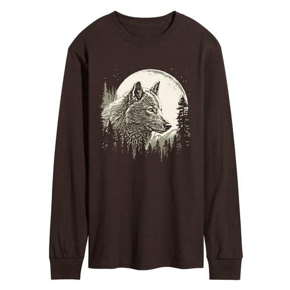 Instant Message - Wolf Moon Long Sleeve Graphic T-Shirt