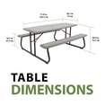 thumbnail image 6 of Lifetime 6-Foot Folding Plastic Rectangle Picnic Table (60366), 6 of 11