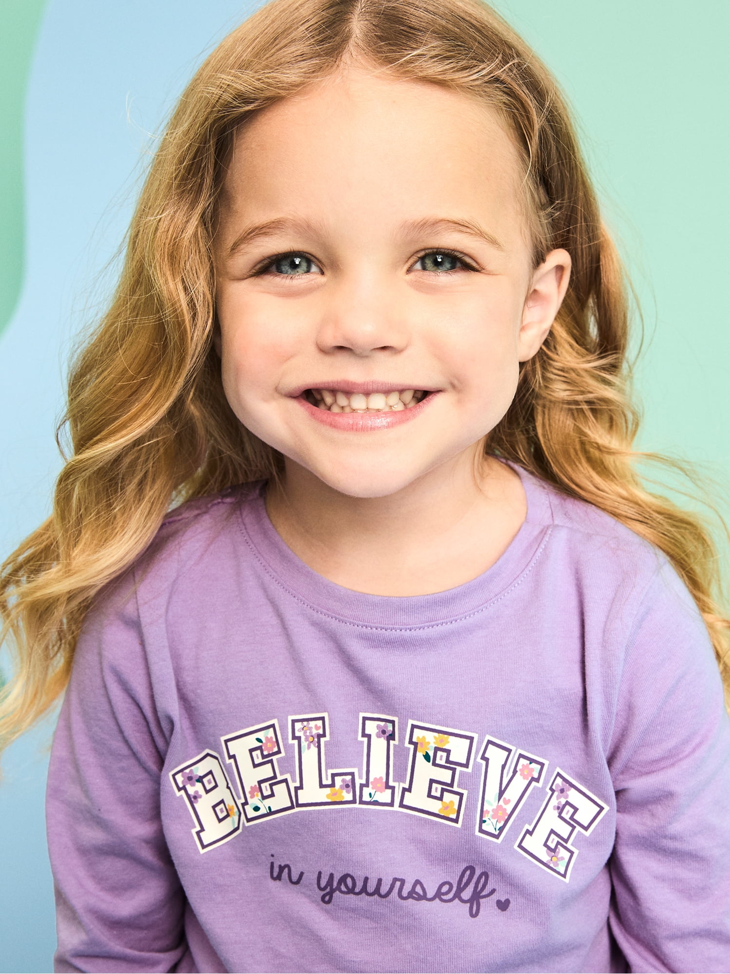 Garanimals Baby & Toddler Girl Long Sleeve Shirts, Single & 3-Pack, Sizes 0-6T