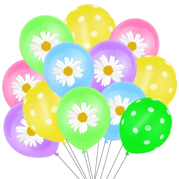 KAKOWELY 62 globos con diseño de margaritas, decoración para fiestas