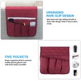thumbnail image 5 of TSV Non-Slip Sofa Chair Armrest Organizer, Double Sided Waterproof  Armrest Storage Holder with 5 Pockets, Armchair Caddy for Smart Phone, Books, Magazines, iPad, TV Remote Control, 35x13 inch, 5 of 9