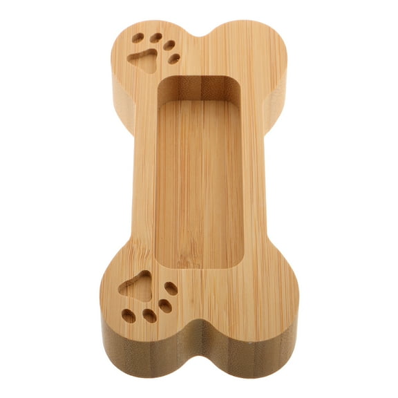 Raindrops Bone Shaped Wood Card Holder Cute Desk Ornament Office Tabletop Organizer Business Cards Stand Wooden Desk Organizer Small Business Card Display