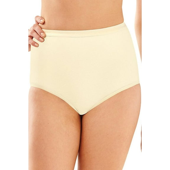 Women's Bali 2324 Full-Cut-Fit Stretch Cotton Brief Panty (Moonlight 6)