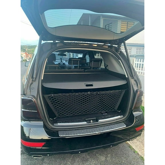 EACCESSORIES EA Trunk Organizer Cargo Net for Mercedes-Benz ML-Class 2006-2011 – Envelope Style Cargo Net – Premium Mesh Car Trunk Organizer Vehicle Carrier Storage – Compatible with ML-Class