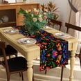 thumbnail image 2 of Linen Mexican Fiesta Table Runner Tablecloth For Home Dining Room Kitchen Table Decoration (33 x 180cm ), 2 of 9