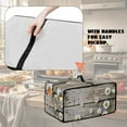 thumbnail image 5 of Renewold Toaster Oven Cover Dust-Proof Polyester Convection Oven Air Fryer Protector with Accessory Pockets and Handle Home Kitchen Decor, 22.5 x 18.5 x 13 Inches, Daisy Wood Grain, 5 of 7