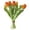 Orange, variant on 7 Stems Realistic Artificial Tulips Bouquet, Lifelike Tulip Flowers for Home Decor, Wedding, Party, Valentine's Day (Size/Colour as Pictured)