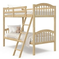 Storkcraft Long Horn Twin over Twin Bunk Bed, Natural