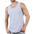 thumbnail image 2 of Lopecy-Sta Tank Tops for Men U-Neck Solid Vertical Ribbed Sleeveless Stretch Cotton Slim Fit Gym Bodybuilding Muscle Vest, 2 of 6