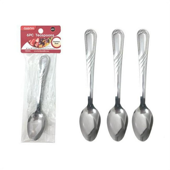 FamilyMaid 13024U 5.5 in. Teaspoon, Stainless Steel - 6 Piece