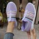 thumbnail image 2 of Zapatillas deportivas de mujer, de malla de color liso, transpirables, cómodas, informales y ligeras, para correr, 2 of 8