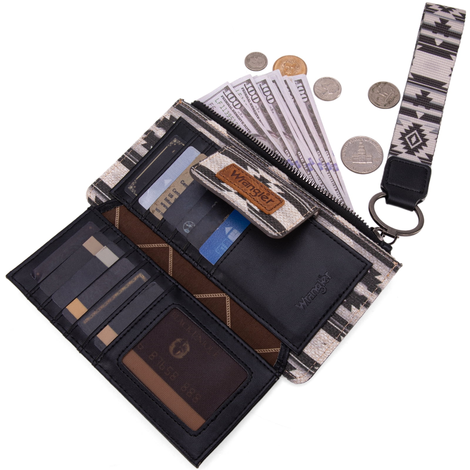 Wrangler Purses for Women Western Clutch Purse Rfid Wallet Womens, Black