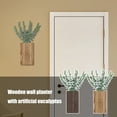 thumbnail image 6 of Wooden Wall Planter With Artificial Plants, Indoor Wooden Pocket Vase, 6 of 6