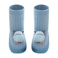 thumbnail image 2 of Xijirk 3D Mushroom Baby Floor Socks Non Slip Mid Calf Infant Walking Socks Blue,0-6 Months, 2 of 7