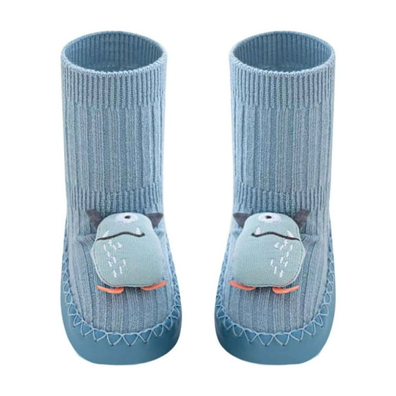 WAYUTE Toddler Boy Shoes Baby Socks and Floor Shoes Walking Cartoon Mid Calf Soft Sole Shoes Casual Outdoor