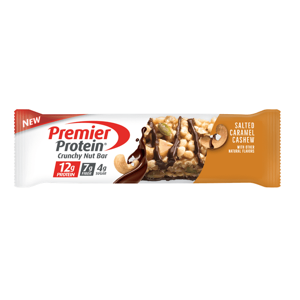 Premier Protein Crunchy Nut Bar, Salted Caramel Cashew, 12g Protein, 1.