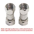 thumbnail image 3 of Conector Coaxial Macho A Macho, Paquete De 2, 75 Ohmios, Tipo F, Adaptador De Cable Coaxial Rg6, Acoplador De Extensión De Cable Para Amplificador Divisor De Antena De Tv, 3 of 5