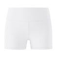 thumbnail image 3 of Girls High Waist Yoga Shorts, Tight Fit Workout Running Shorts for Kids, Breathable Quick Dry Dance Shorts and Athletic Leggings, Fitness Shorts for Age 5-14 Years White 120, 3 of 6