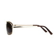 thumbnail image 3 of Mens Metal Rim Narrow Racer Pilots Sunglasses Gold Brown, 3 of 4
