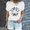 White, variant on Graphic Tees for Women Graphic Tees For Women 2024 Short Sleeve Crew Neck T-Shirts with Halloween Print Cute Athletic Tops for Women Lightweight Everyday Wear Comfortable Casual Style White S