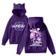 thumbnail image 1 of Pop cazadora para niña Demon Hunters Women's Fashion Cat-Ear Crop Top Hooded Sweatshirt （Dark Purple）, 1 of 4