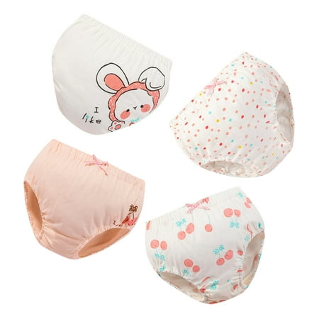 

Boys Underwear Size 18-24 Months Kids Child Baby Under Cartoon Polka Dot Print 4Pcs Adorable Colorful Lightweight Delicate Orange Girls Panties