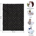 thumbnail image 4 of Black Gold Sun Moon Planet Pattern Blanket,Comfortable Soft Flannel Throw Blanket,All Season,Warm Lightweight Blankets for Sofa Bed Couch Living Room Chair,30"x40", 4 of 4