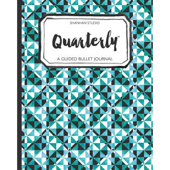 Quarterly Guided Bullet Journal Teal Geo