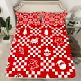 thumbnail image 2 of Castle Fairy Merry Christmas Girl 4pcs Bed Sheets,Geometric Plaid King Sheets,Santa Claus Super Cozy Sheet Set,Luxury Bedroom Decor, 2 of 7