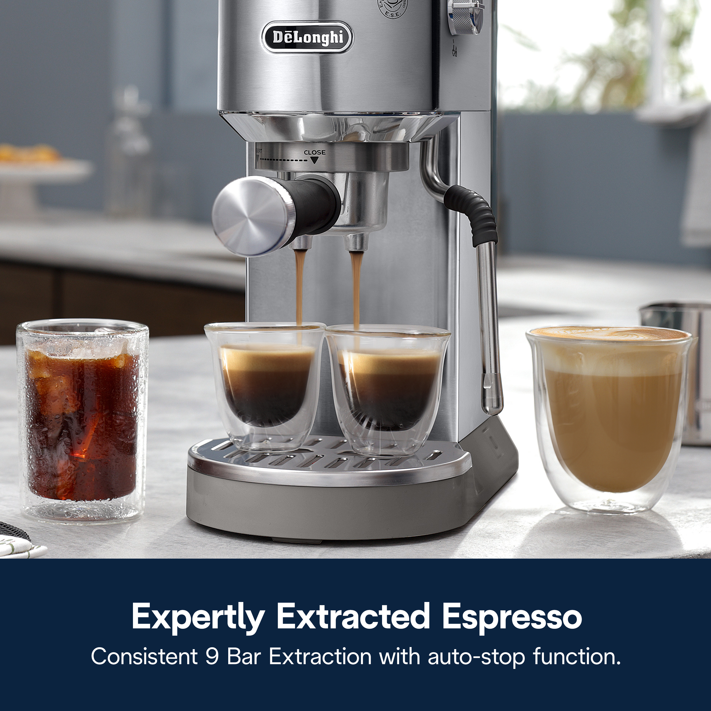 De'Longhi Dedica Duo Espresso Machine, Compact Stainless Steel photo 5