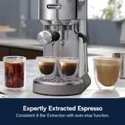 De’Longhi Dedica Duo Espresso Machine, Compact Size with Built in Frother for Latte Art, Brew Espresso, Cold Brew, Lattes & More, Stainless Steel