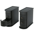 thumbnail image 2 of YYAo Wood End Table, Narrow Side Table Nightstand with 2 Drawers, Only one, 2 of 5