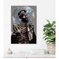 thumbnail image 3 of HFDF Kg Wall Art - Black Artwork Queen Crown Decor - African American Abstract Art -less 16x20inch Framed, 3 of 5