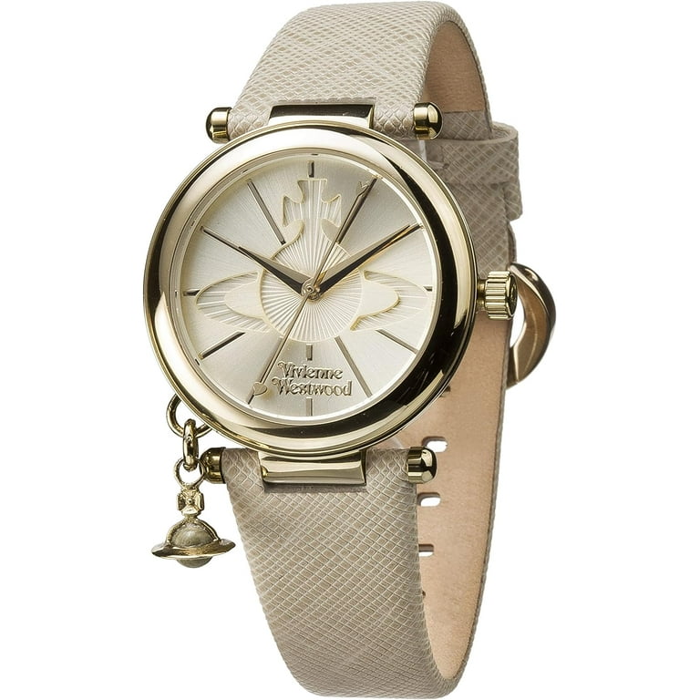 Vivienne Westwood Orb Pop Quartz Silver Dial Cream Leather Vivienne Westwood Orb Pop Quartz Silver Dial Cream Leather
