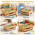 thumbnail image 5 of Train Table, 3-in-1 Wooden Kids Train Table with Storage Drawer, Rolling Kids Activity Table with Wheels, Toddler Train Track Table DIY Design for Gaming, Drawing, Building, 5 of 6
