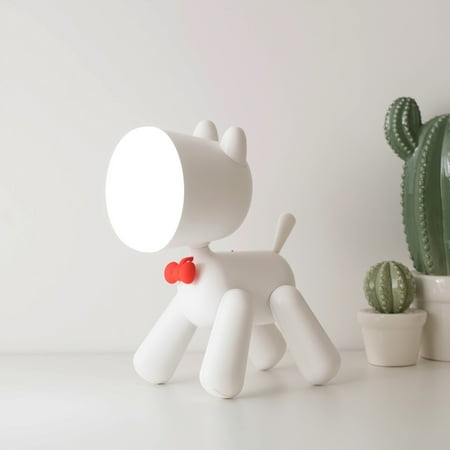 

WREA Lovely Puppy Led Night Lamp For Kids 1200Mah Rechargeable Cute Dog Night Light Adjustable Brightness 2700-3000K Led Bedside Table Lamp