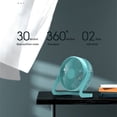 thumbnail image 3 of Rotating USB Desk Fan Portable Nightstand Tabletop Cooling Device Quiet Operation Work Office Dorm RV Truck Personal Supplies Blue, 3 of 7
