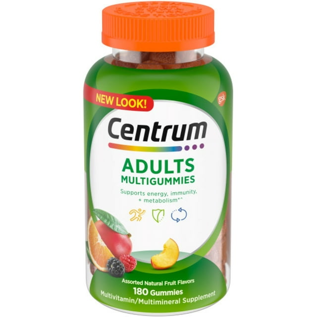 4 Pack Centrum MultiGummies Gummy Multivitamin for Adults,