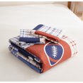 thumbnail image 6 of Smuge Boys Sports Bedding Plaid Twin Quilt Sets, 3Pcs Rugby Basketball Lightweight Reversible Kids Quilts and Coverlets with 2 Pillow Shams, 6 of 10