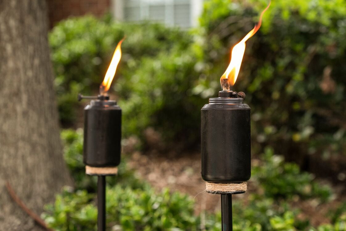 TIKI Brand Adjustable Flame 65" TIKI Torch Resin Black - 111911868
