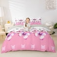 thumbnail image 3 of Erosebridal Kid Dreamy Butterfly Duvet Cover Set, Pink Flower Tree Bedding Full, 3 Pieces, No Comforter, 3 of 5