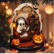thumbnail image 2 of Linda Decoración de Halloween Wansheng Linda Lectura Esquina Colgante Decorativo Tablero Acrílico, 2 of 2