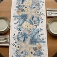 thumbnail image 5 of Table Runners 72 Inches Long Dress Scarves, Blue Coastal Starfish Farmhouse Kitchen/Dining Table Runner, Coffee Tablerunners, Beach Nautical Shell Eucalyptus Rustic 14x72 Inch, 5 of 9