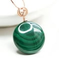 thumbnail image 2 of Natural Malachite Pendant Necklace - Green Crystal Energy Healing Jewelry for Women & Men, 2 of 5
