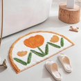 thumbnail image 4 of Hbdhejl Bathroom Rugs Half Circle Bath Mat Cute Sun Bath Mats Retro Bohemian Home Bathroom Decor Small Colorful Fun Semi Round Shower Rug Funny Washable Rug Bedroom, 4 of 6