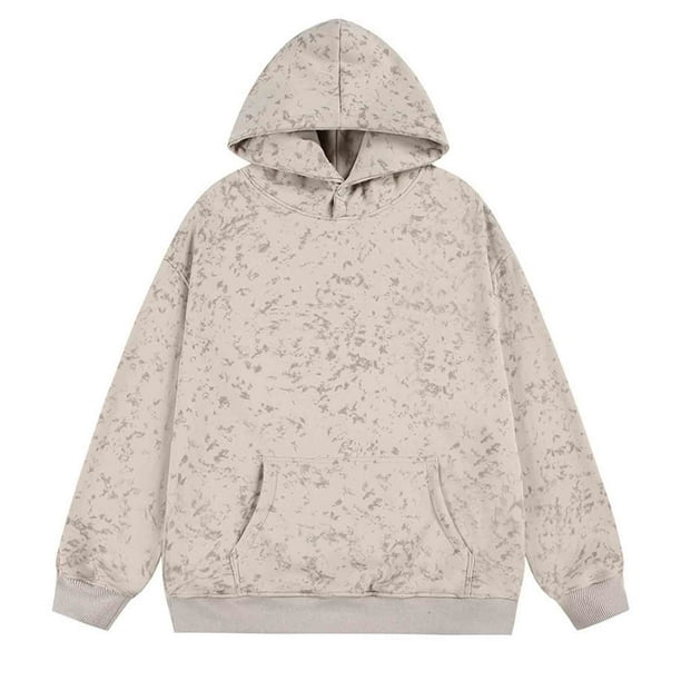 pstuiky camisas de manga larga para hombre, Sudadera con capucha de manga larga de color liso para hombre Tops de talla grande para hombre xl