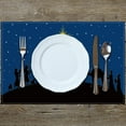 thumbnail image 3 of Linen Blue Christmas Nativity Placemats Holy Nativity Table Mats Religious Scene Christmas Nativity Decorations and Supplies for Home Table-12×18'''', 3 of 3