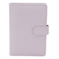 thumbnail image 2 of Carpeta de presupuesto A6, carpeta de bolsillo A6 con cremallera, cuaderno de cuero sintético, sobre para dinero, cuaderno de presupuesto morado, 2 of 14