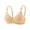 Beige, variant on Women's Plus Size Soft Thin Cup Bra Wireless Seamless Leaf Jacquard Everyday Bra Comfort Breathable Lightly Beige A