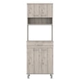 thumbnail image 2 of Gray Modern Kitchen Cabinets With Two Doors & One Drawer - Storage Door Cabinet And Adjustable Legs Efficiency, 2 of 5